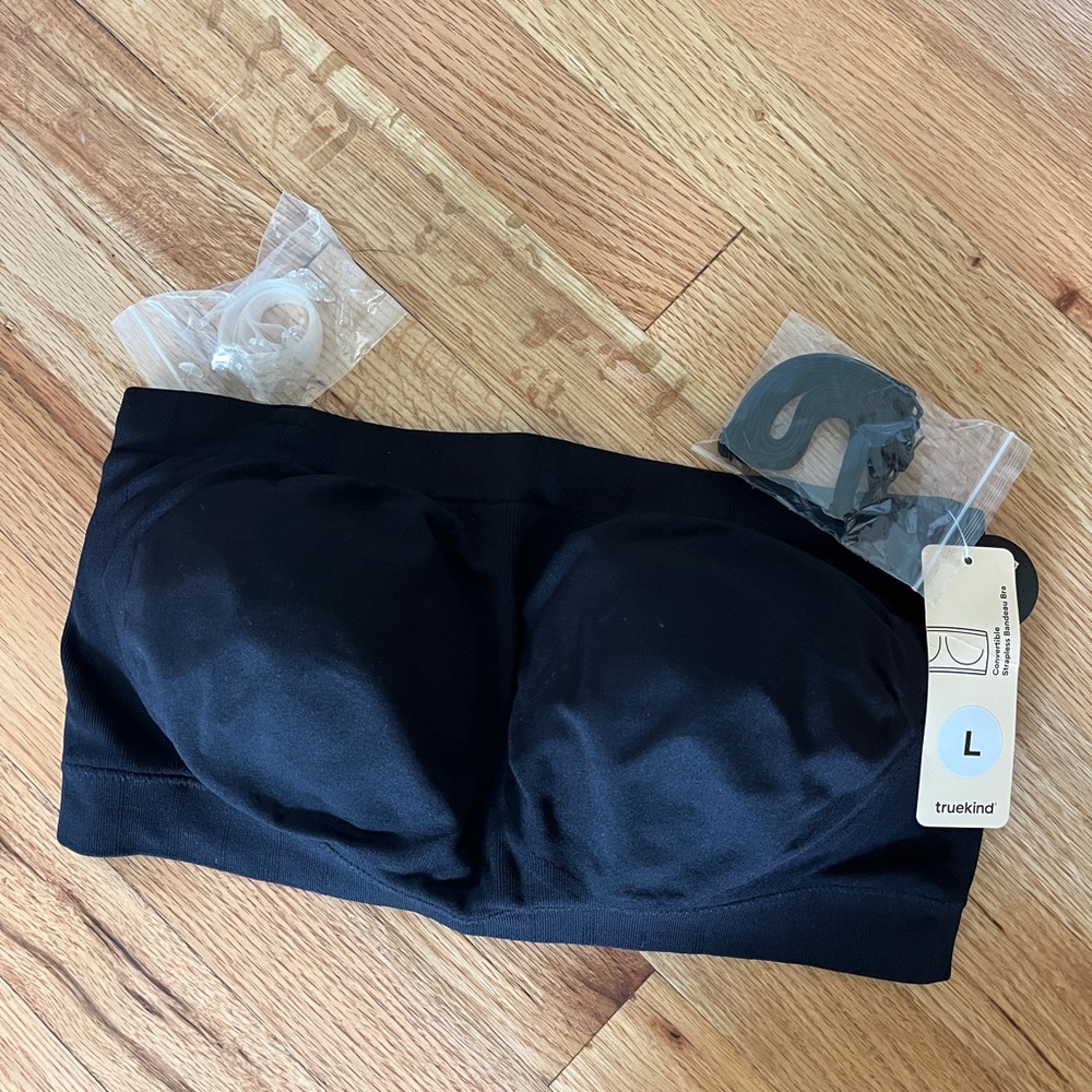Truekind Black Strapless Bandeau Bra